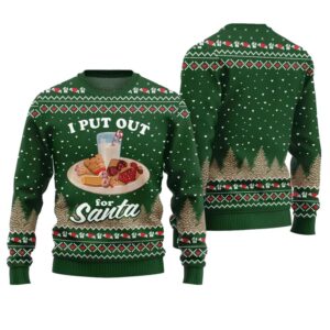 I Put Out For Santa Inappropriate Ugly Christmas Sweater - Grishko.com