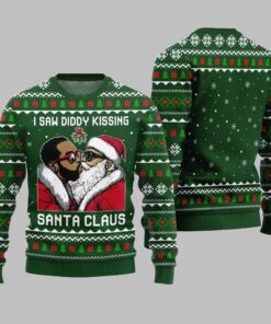 I Saw Diddy Kissing Santa Claus Ugly Sweater Christmas 2025 