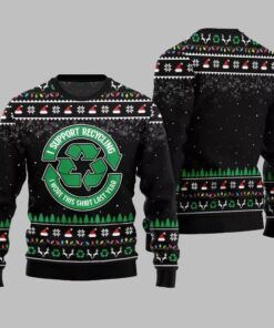 Alternative view of I Support Recycling Ugly Sweater Christmas 2025 
