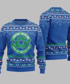 I Support Recycling Ugly Sweater Christmas 2025 