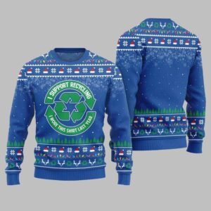 I Support Recycling Ugly Sweater Christmas 2025 - Grishko.com