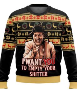 I Want You To Empty Your Shitter National Lampoon's Vacation Ugly Christmas Sweater