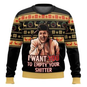 I Want You To Empty Your Shitter National Lampoon's Vacation Ugly Christmas Sweater