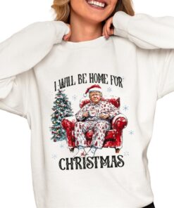 Alternative view of I Will Be Home For Christmas Trump Shirt