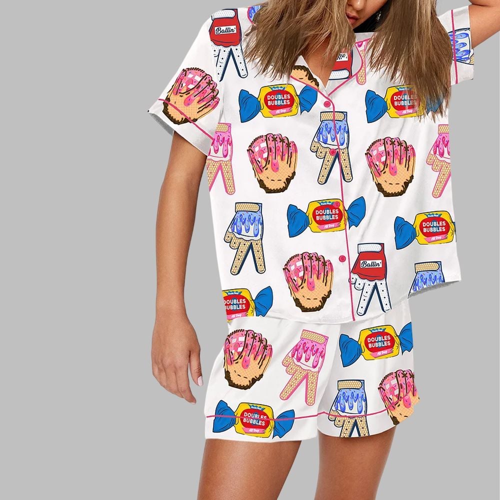 Ice Cream Baseball Batting Glove Pajama Set - Image 2