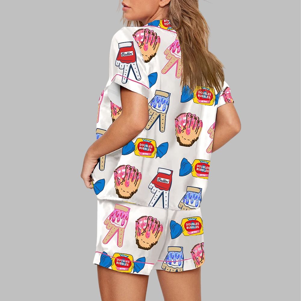 Ice Cream Baseball Batting Glove Pajama Set - Image 3