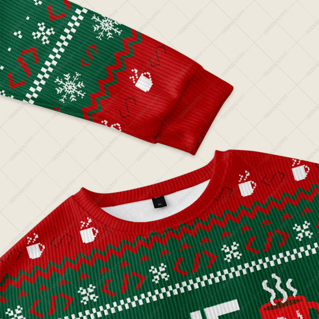 IF Code Ugly Christmas Fuzzy Fleece Sweatshirt - Image 3