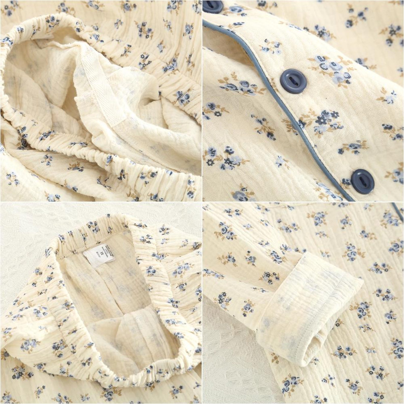 Floral Bridesmaid Pajamas | Muslin Cotton Bridesmaid Proposal | Lounge Wear Women's Pajama Set Bachelorette Pajamas | Cotton Matching PJs - Image 4