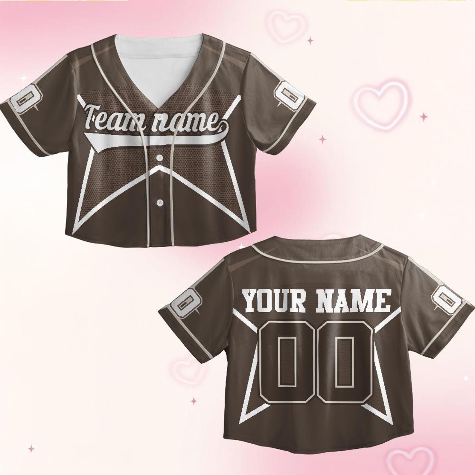 Personalized Team Name And Number Crop Top Baseball Jersey, Crop Top Baseball Jersey For Teen Girls Women Female Baseball Fan - Image 2