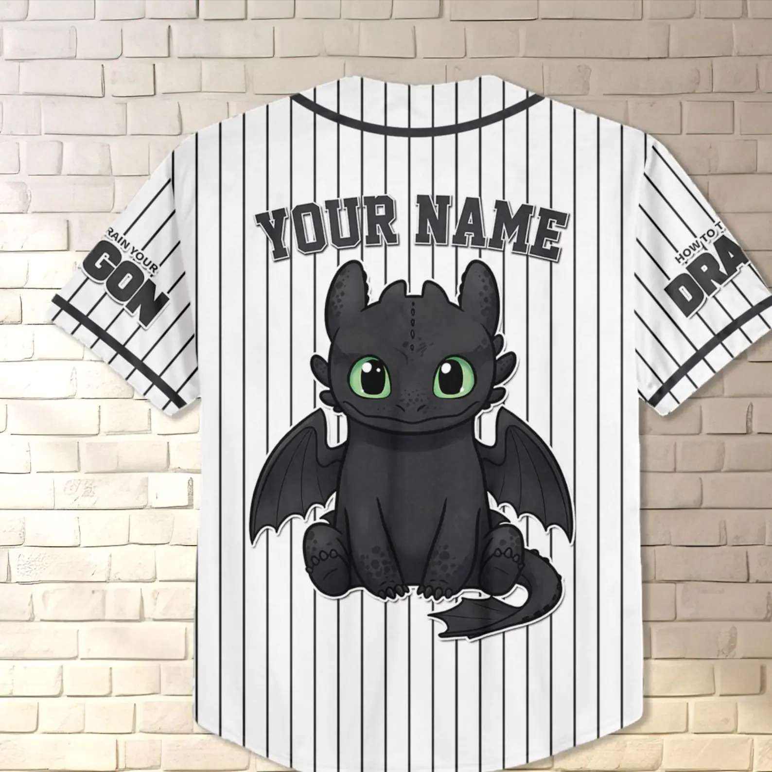 Two-sided How To Train Your Dragon Jersey, Toothless Matching Shirt, Night Fury Toothless, Birthday Boy Gift, Custom Kid Youth Adult Jersey - Image 3