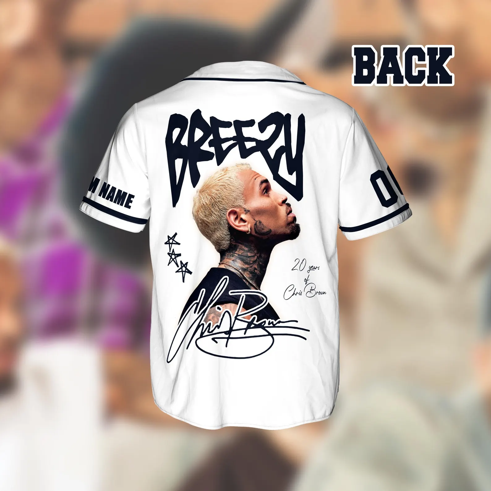 Personalized Chris Brown Baseball Jersey, Breezy Bowl XX Tour 2025 Jersey, Breezy Bowl Tour XX Merch Shirt - Image 5