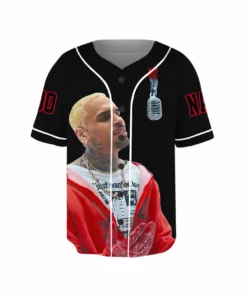 Alternative view of Chris Brown Breezy Bowl Baseball Jersey, Personalized Chris Brown Tour Jersey