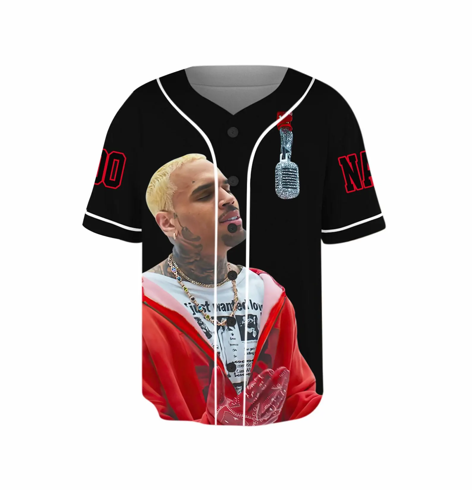 Chris Brown Breezy Bowl Baseball Jersey, Personalized Chris Brown Tour Jersey - Image 2