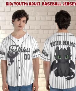 Two-sided How To Train Your Dragon Jersey, Toothless Matching Shirt, Night Fury Toothless, Birthday Boy Gift, Custom Kid Youth Adult Jersey