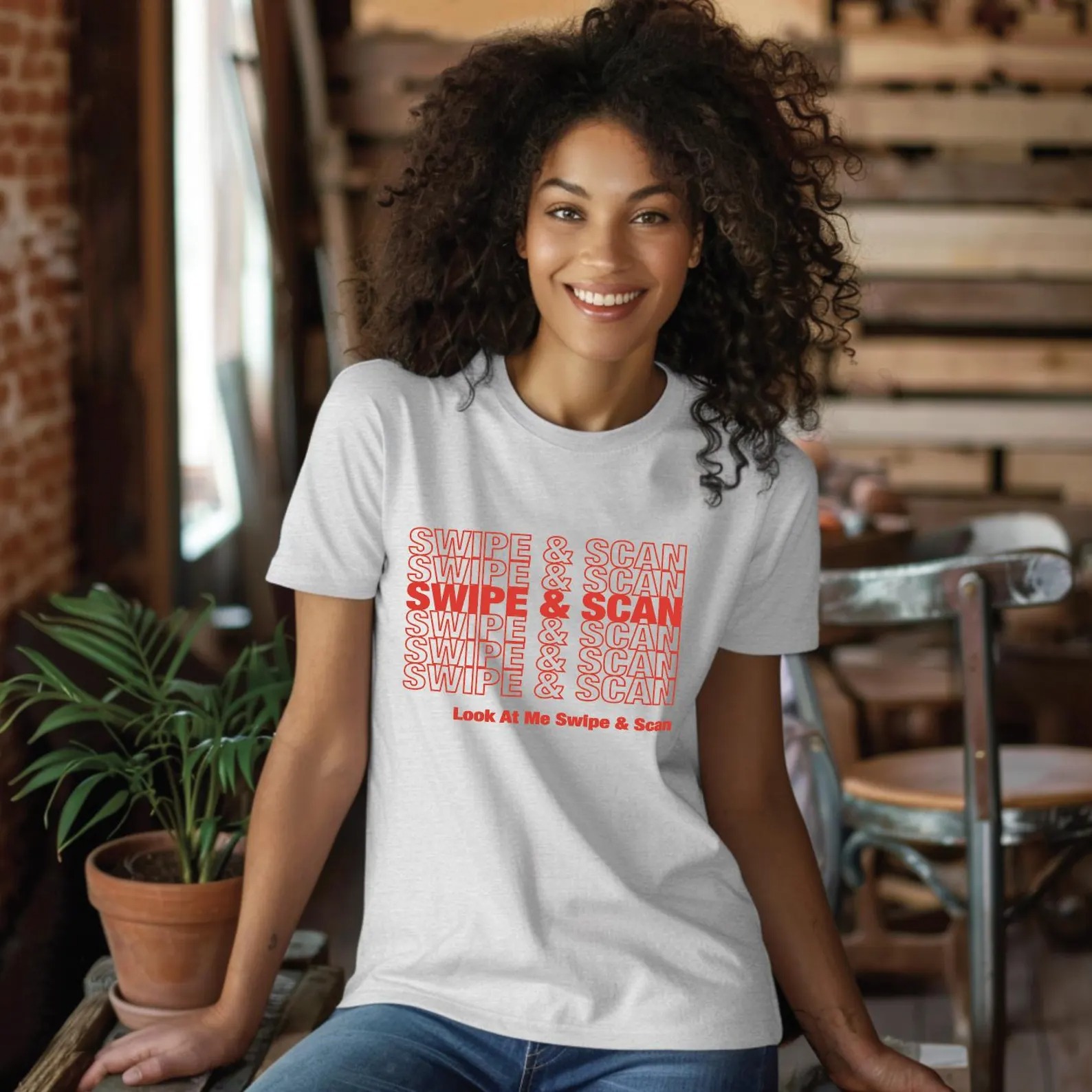 Swipe & Scan Kids Music T-Shirt, Shopping Bag Shirt, Gifts for Toddlers Matching Parents Tee, Funny YouTube Lyrics, Go To Music Video Merch - Image 4