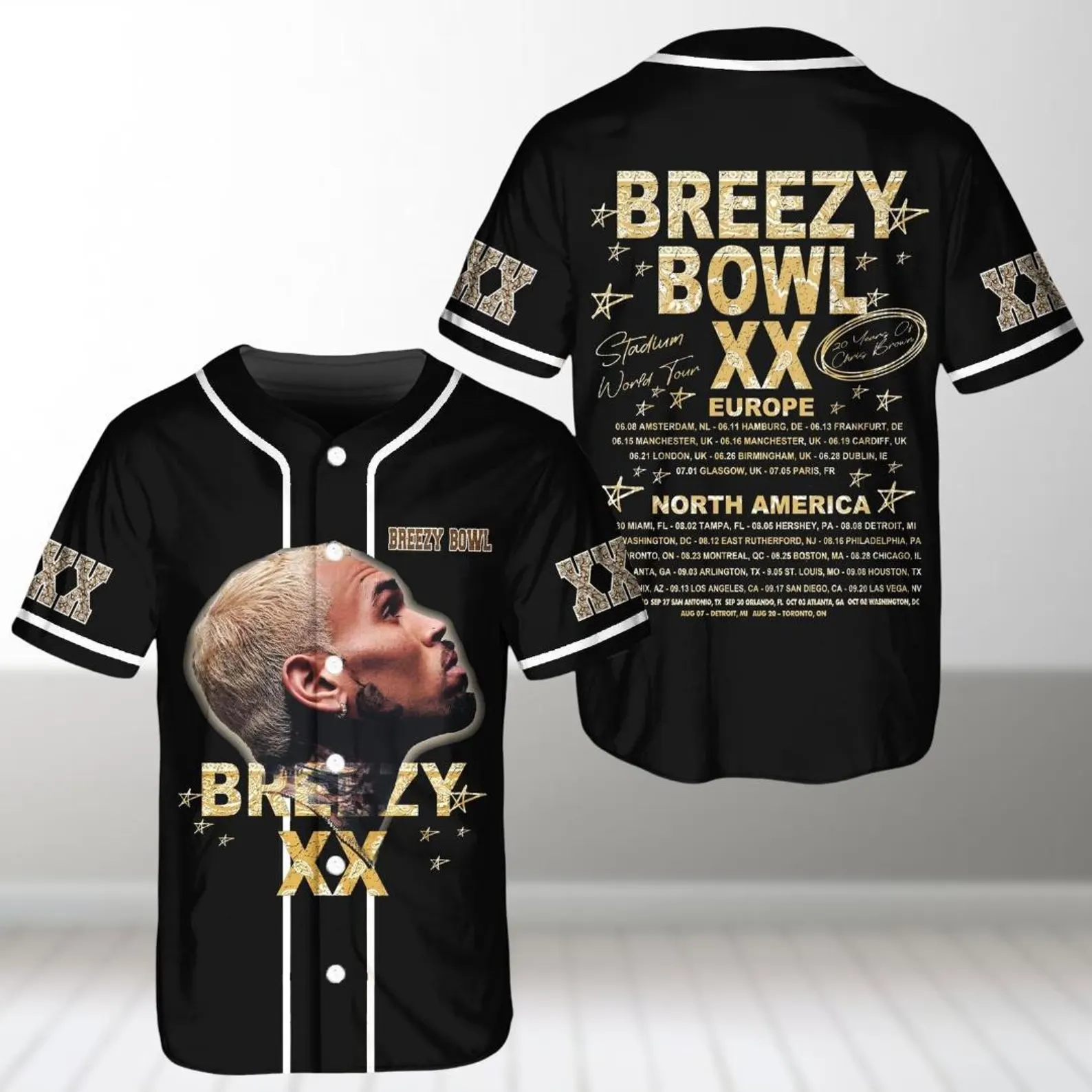 Chris Brown Breezy Bowl Baseball Jersey, Breezy Bowl XX 2025 Jersey Shirt - Image 3