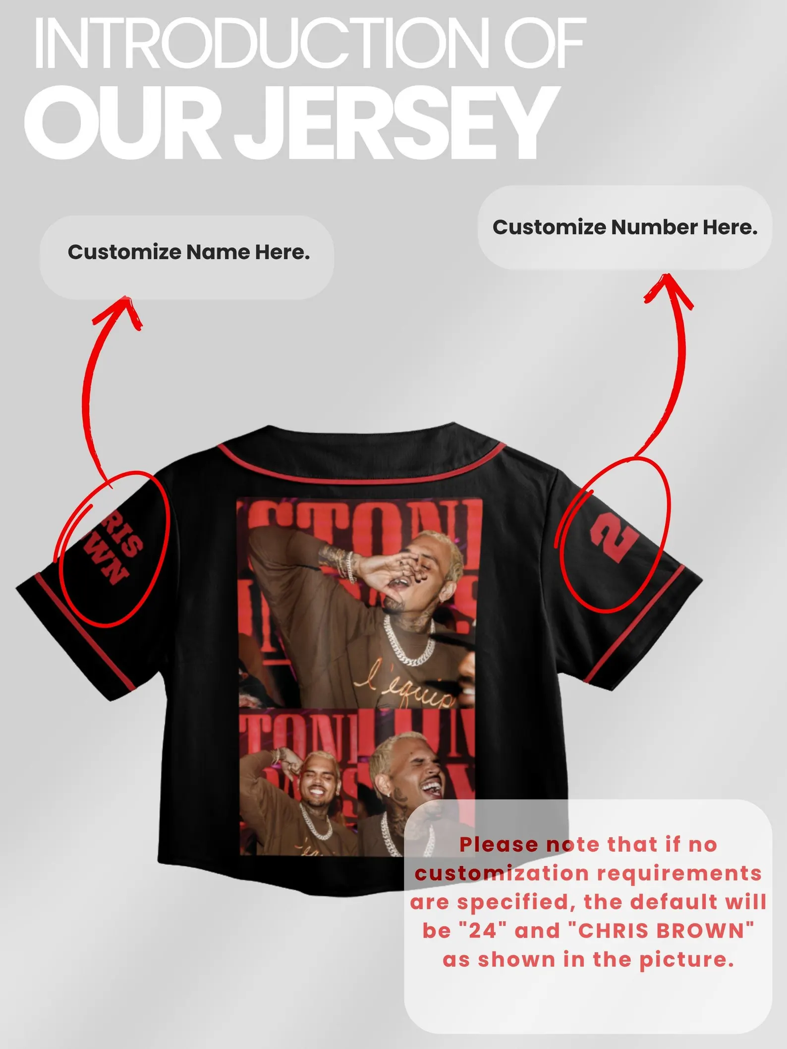 Personalized Chris Brown Breezy Bowl XX Croptop Baseball Jersey, Chris Brown 2025 Tour Croptop Baseball Jersey - Image 4