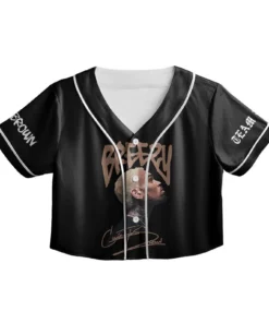 Alternative view of Chris Brown CropTop Baseball Jersey, Breezy Bowl XX 2025 CropTop Baseball Jersey