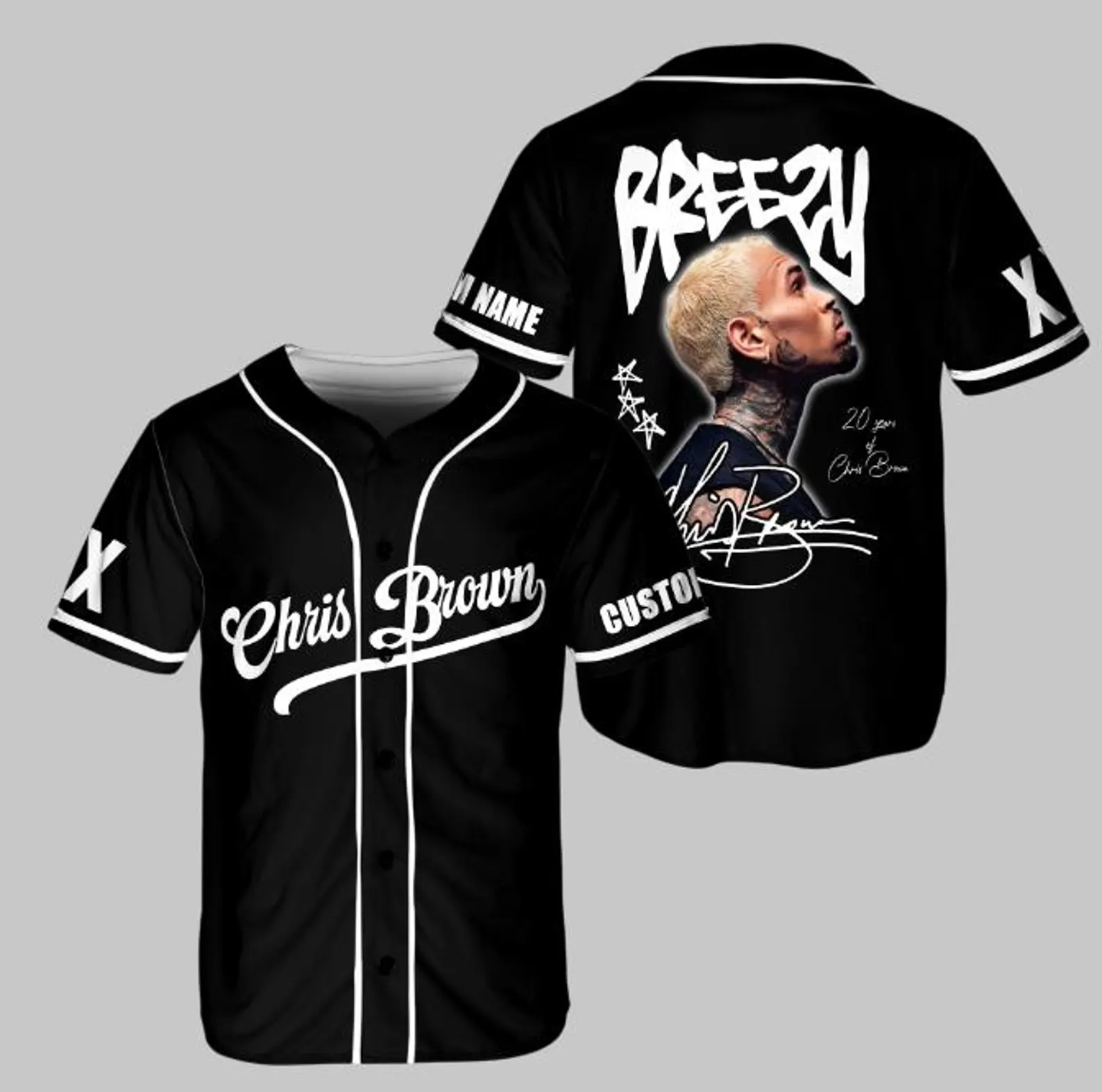 Personalized Breezy Bowl XX 2025 Shirt, Chris Brown Breezy Bowl Baseball Jersey, Breezy Bowl Tour XX Shirt - Image 3