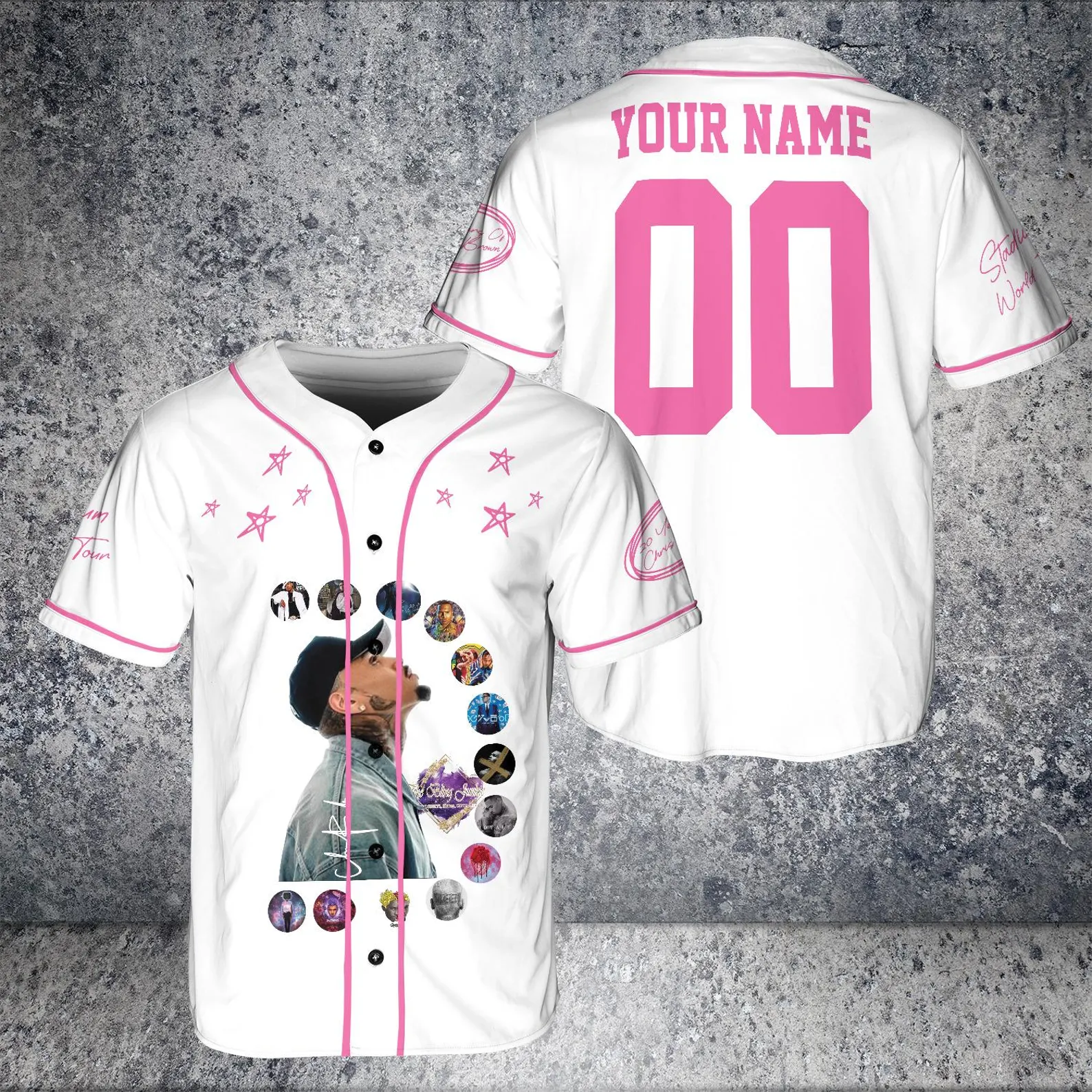 Custom Chris Brown Tour Baseball Jersey, Breezy Bowl XX Tour 2025 Baseball Jersey - Image 5