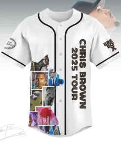 Alternative view of Chris Brown Tour Baseball Jersey, Breezy Bowl XX Tour 2025 Baseball Jersey