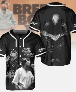 Alternative view of Chris Brown Baseball Jersey, Breezy Bowl XX Tour 2025 Baseball Jersey