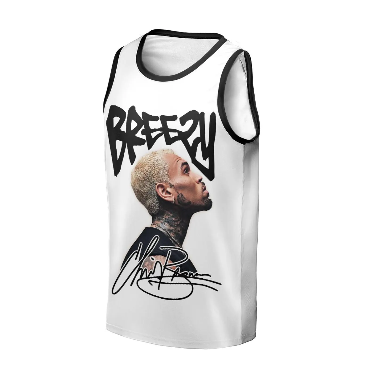 Personalized Chris Brown Breezy Bowl XX Music Tour 2025 Baseketball Jersey - Image 2