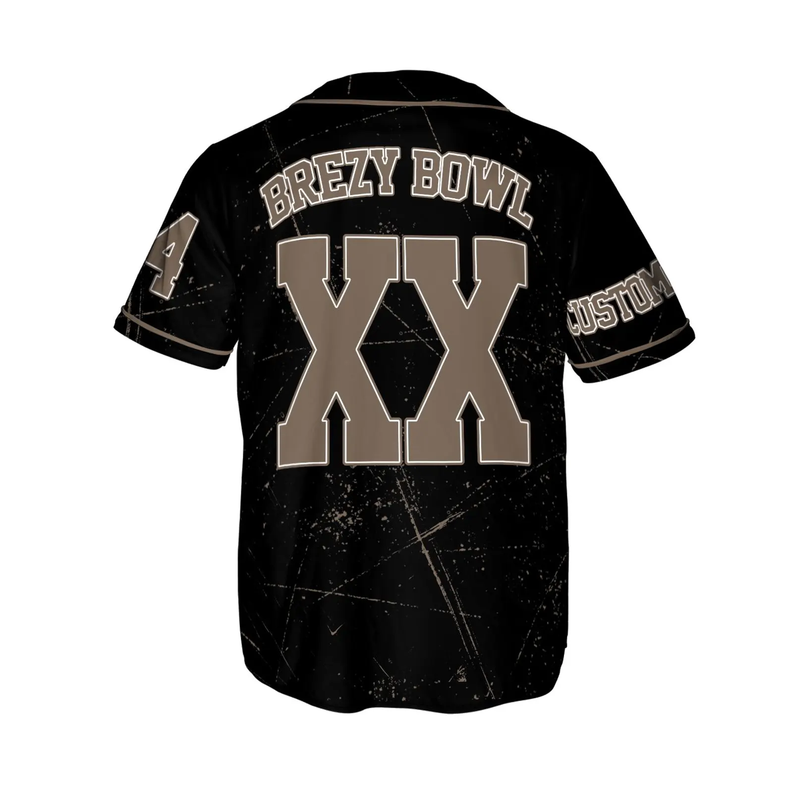 Custom Chris Brown Tour Baseball Jersey, Breezy Bowl XX Concert 2025 Baseball Jersey - Image 3