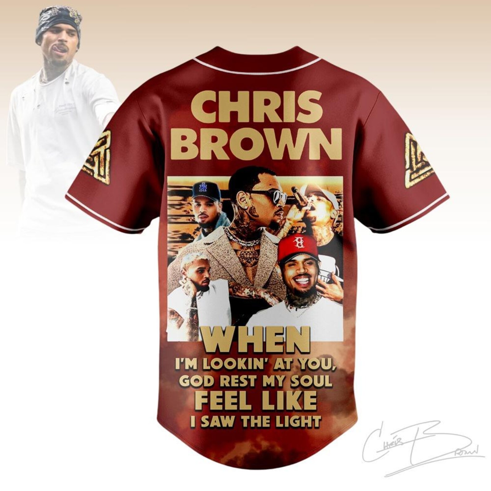Breezy Bowl XX Tour 2025 Baseball Jersey, Chris Brown Jersey, Music Fan Gift Hip Hop Top 2025 - Image 3