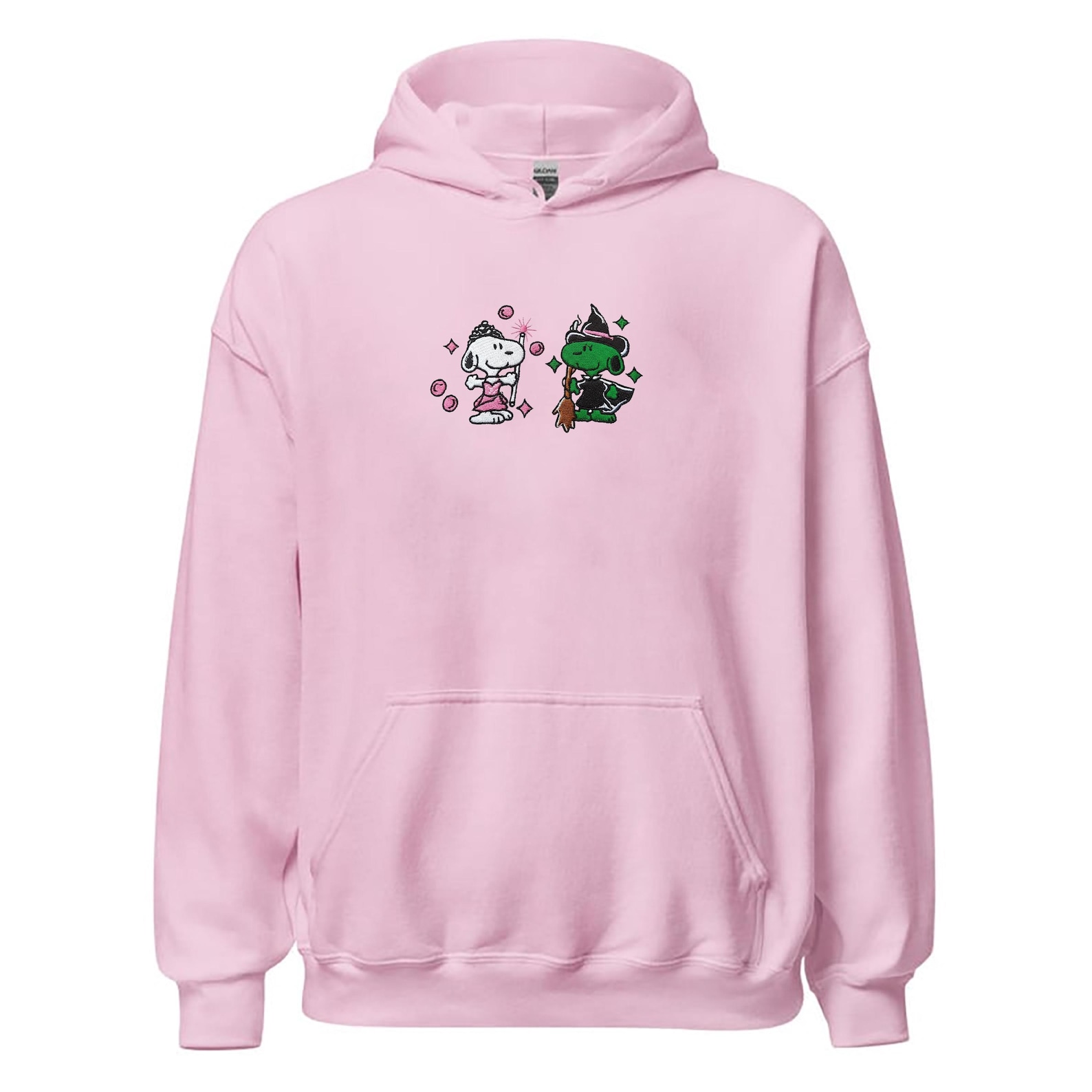 Snoopy Wicked Embroidered Sweatshirt, Wicked For Good Embroidered Shirt, Pink Witch Green Witch, Bestie Gifts, Changed For Good Wicked Shirt - Image 3