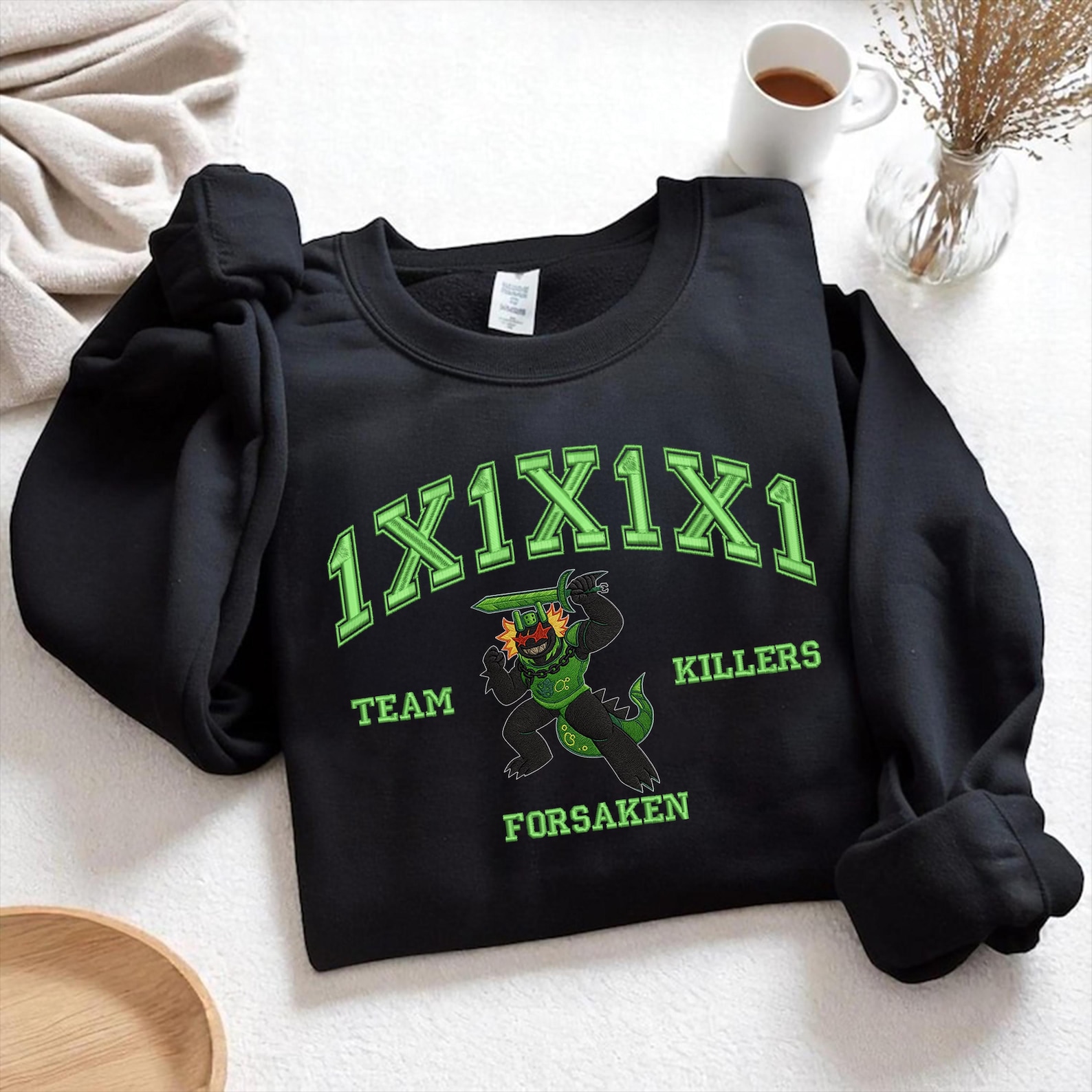 Forsaken Characters Embroidered Sweatshirt, Video Game Lover, Team Coolkidd Shirt, Slasher, John Doe Gamer Gift Gamer - Image 6