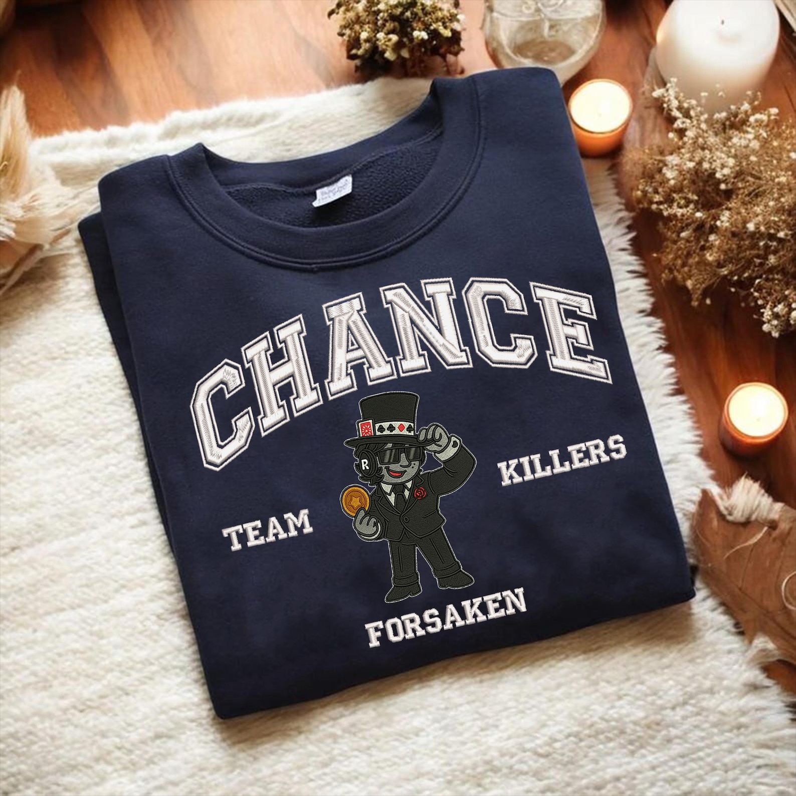 Forsaken Characters Embroidered Sweatshirt, Video Game Lover, Team Coolkidd Shirt, Slasher, John Doe Gamer Gift Gamer - Image 5