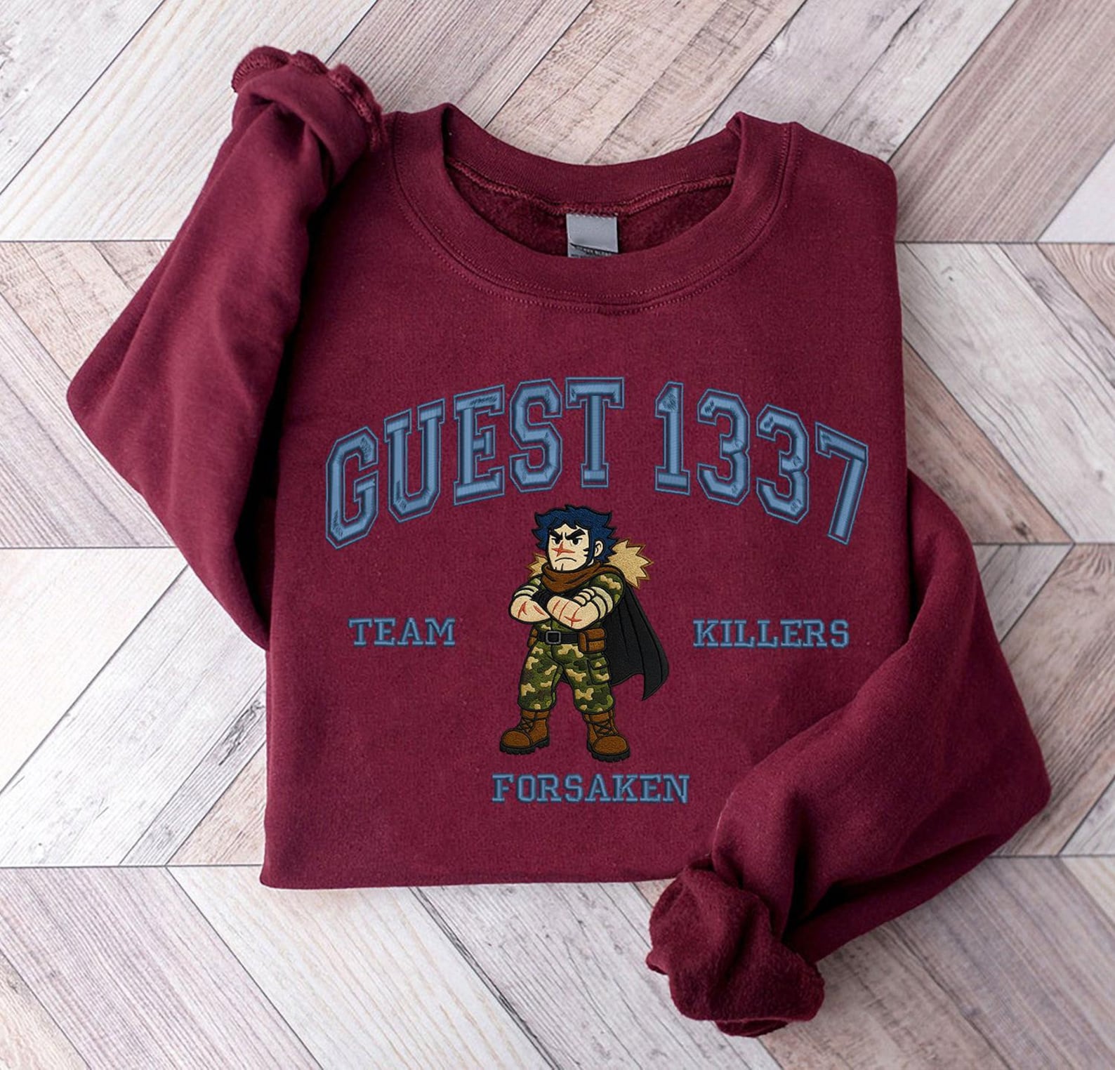 Forsaken Characters Embroidered Sweatshirt, Video Game Lover, Team Coolkidd Shirt, Slasher, John Doe Gamer Gift Gamer - Image 3