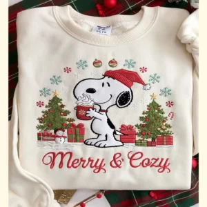 Embroidered Christmas Dog Sweatshirt, Christmas Dog Sweatshirt Gift, Dog Xmas Tree Sweatshirt, Dog Christmas Shirt