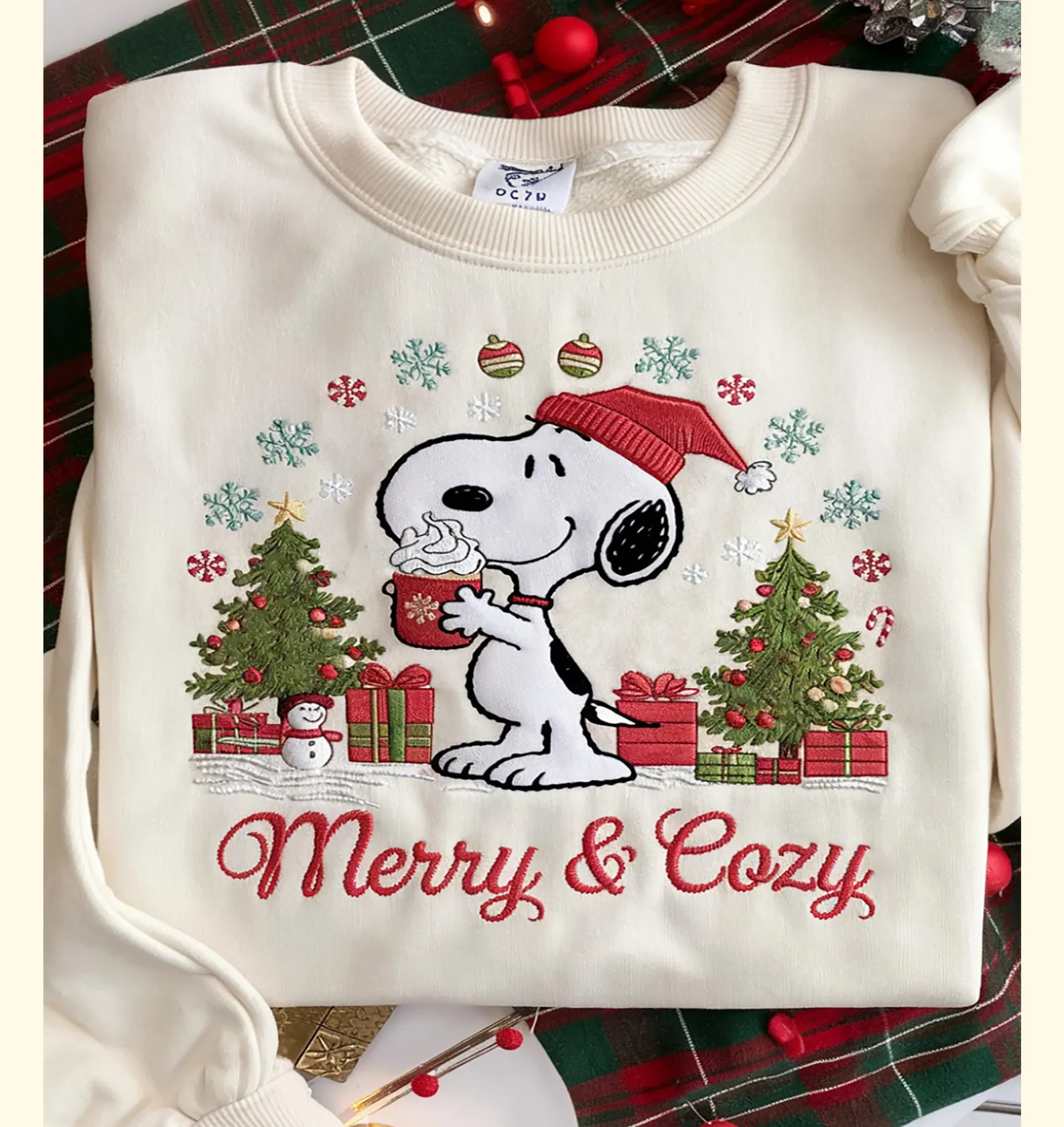 Embroidered Christmas Dog Sweatshirt, Christmas Dog Sweatshirt Gift, Dog Xmas Tree Sweatshirt, Dog Christmas Shirt