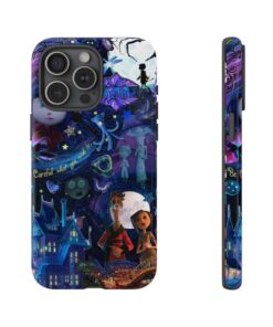 Coraline Horror Movie Phone Case, Retro Halloween Cartoon Phone Cover, phone 17, 16 15,14,13,12