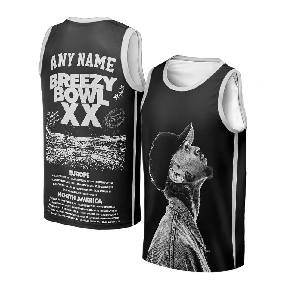 Chris Breezy Tour 2025 Basketball Jersey, Gift For Fan Basketball - Image 5