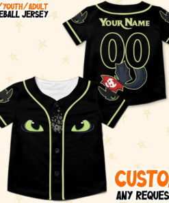 Personalized Toothless How To Train Your Dragon Baseball Jerseys, Toothless Light Fury, Epic Universe, Jersey for Kids Youth & Adults