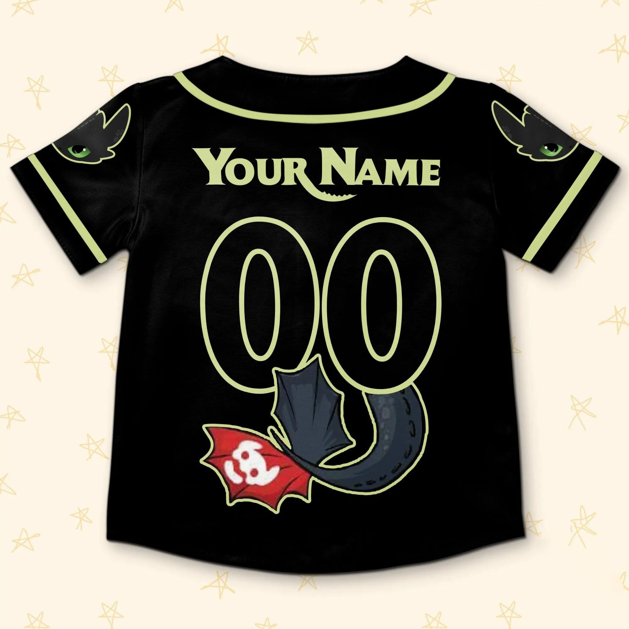 Personalized Toothless How To Train Your Dragon Baseball Jerseys, Toothless Light Fury, Epic Universe, Jersey for Kids Youth & Adults - Image 3