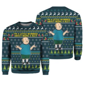 I'm a Little Worried King Of The Hill Ugly Christmas Sweater - Grishko.com