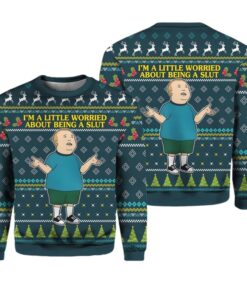 Alternative view of I'm a Little Worried King Of The Hill Ugly Christmas Sweater 