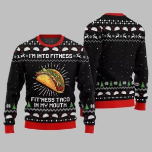 Im Into Fitness Fitness Taco In My Mouth Ugly Sweater Christmas 2025 - Grishko.com