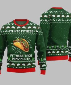 Alternative view of Im Into Fitness Fitness Taco In My Mouth Ugly Sweater Christmas 2025 