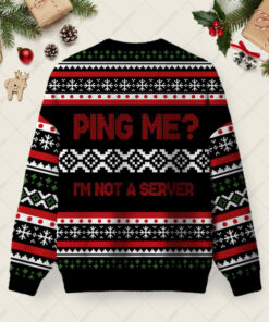 Alternative view of I'm Not A Server Ugly Christmas Fuzzy Fleece Sweatshirt