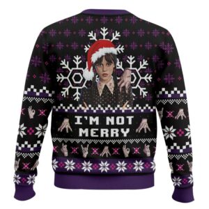 Alternative view of I'm Not Merry Wednesday Ugly Christmas Sweater