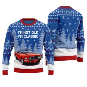I'm Not Old I'm Classic Car Christmas Ugly Sweater - Grishko.com