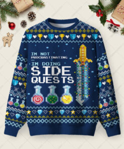 Im Not Procrastinating Ugly Christmas Fuzzy Fleece Sweatshirt