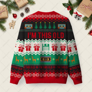 Alternative view of Im This Old Vintage Ugly Christmas Fuzzy Fleece Sweatshirt