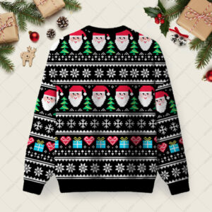 Alternative view of Iâ€™m Tired Tomorrow Ugly Christmas Fuzzy Fleece Sweatshirt