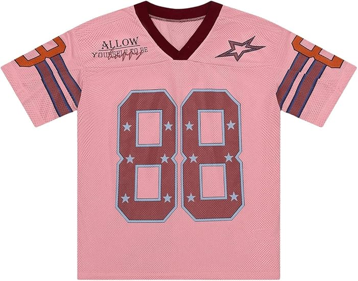 Pink football jersey, Women's & Men's Clothing - Image 2